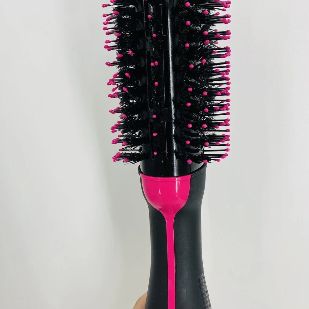 Revlon One Step Hair Dryer and Volumizer Pink/Black Less breakage More Shine
